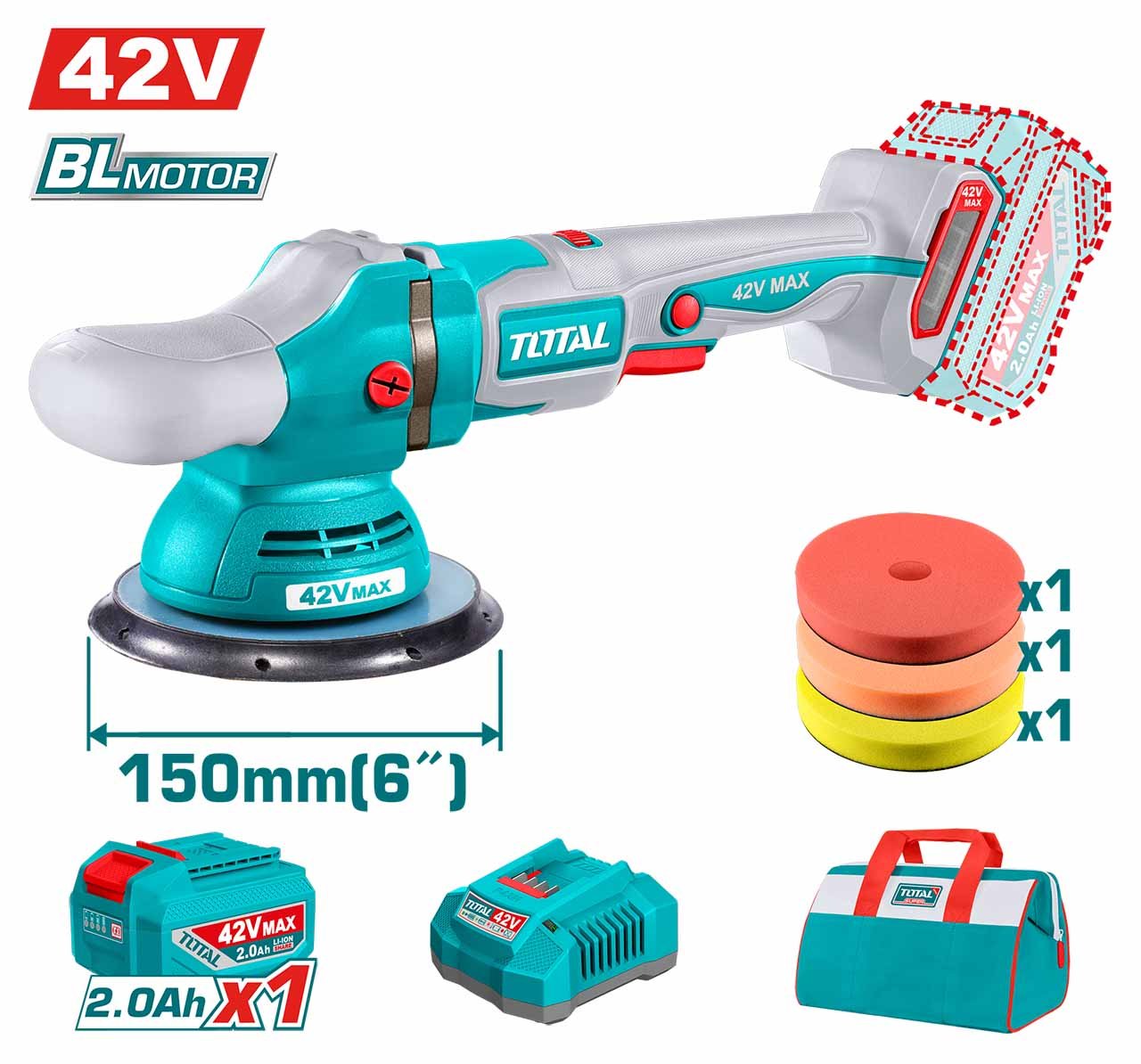 Total TAPLI42151 Cordless Polisher