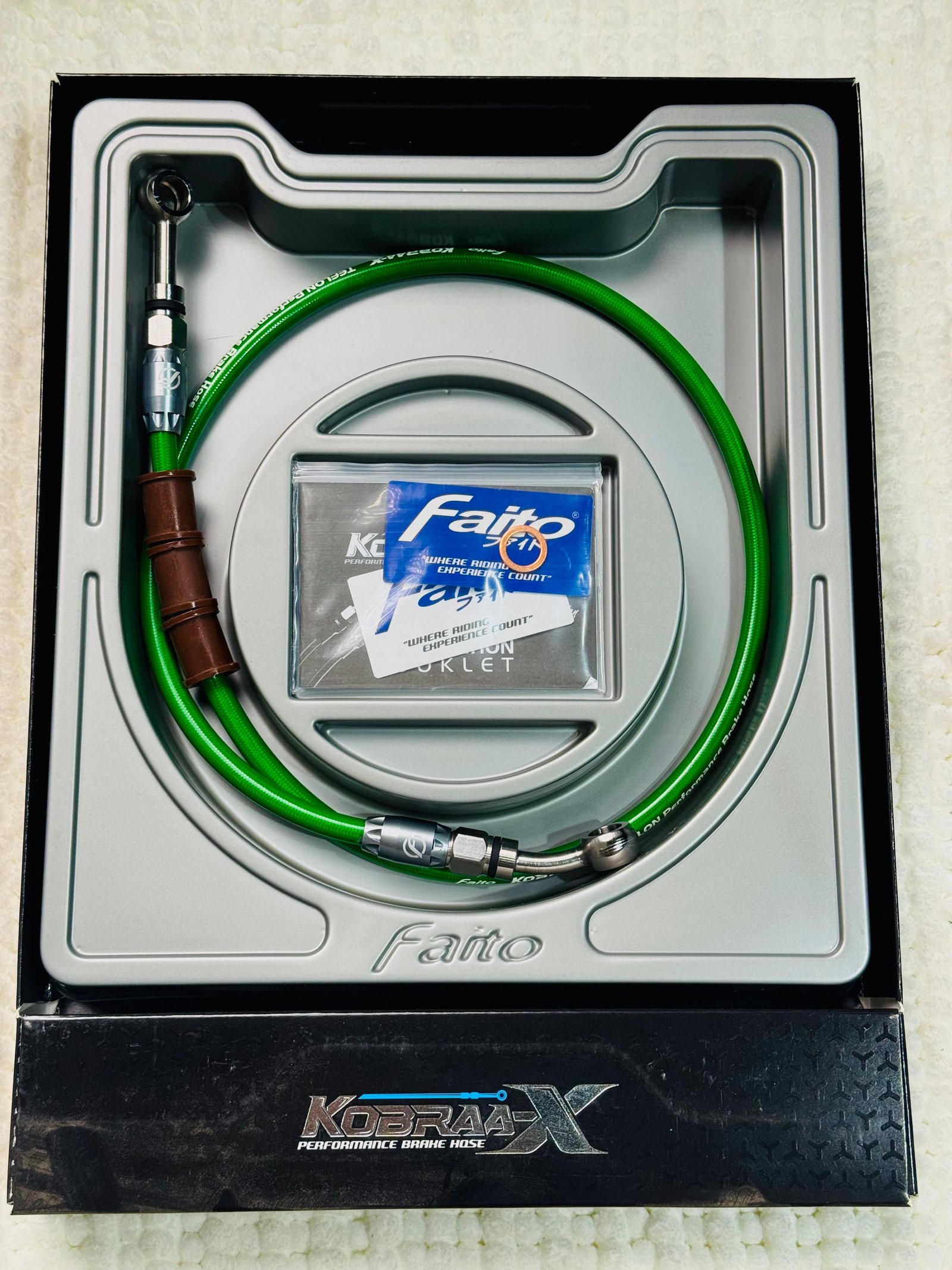 Faito Kobra-X Performance Braided Brake Hose 850mm angle 6