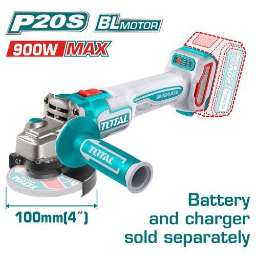 Total TAGLI21104 Lithium-Ion Angle Grinder 100mm