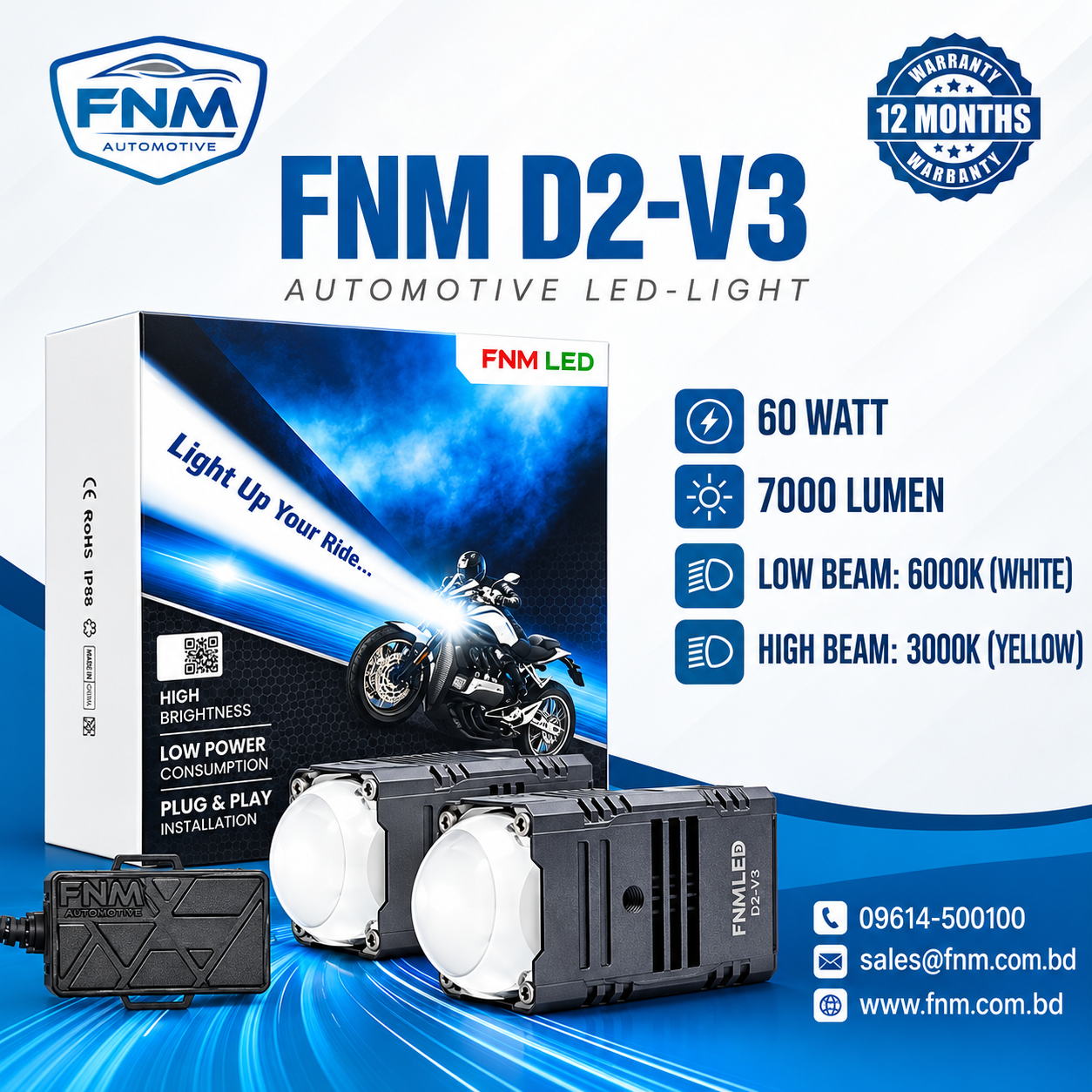 FNM D2-V3 LED Fog Light