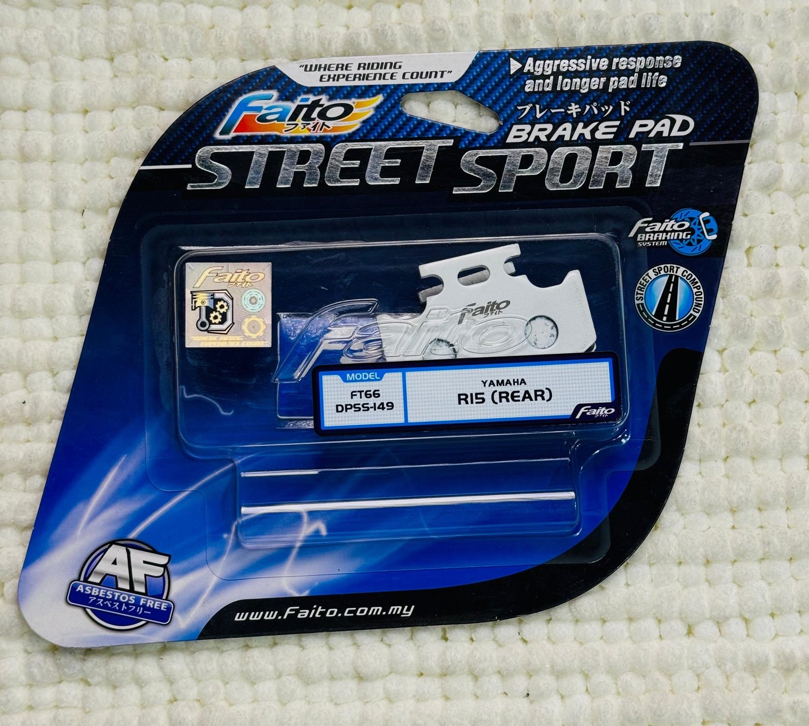 Faito Street Sport Rear Brake Pad for Yamaha R15