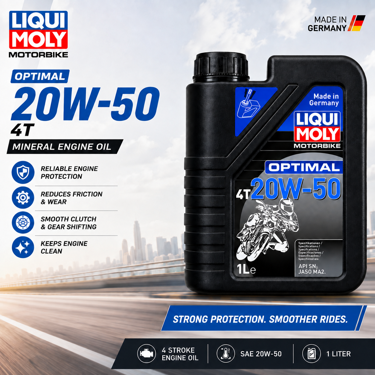 LIQUI MOLY 20W-50 Optimal Mineral angle 3