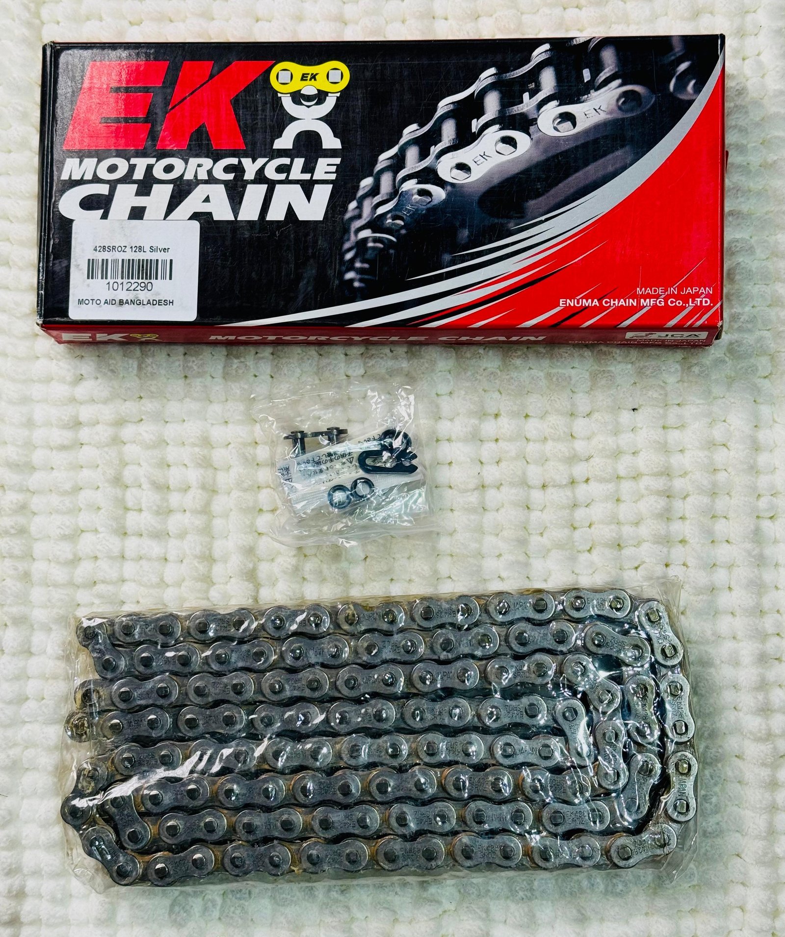 EK 428SROZ (128) O-Ring Motorcycle Chain Silver Edition