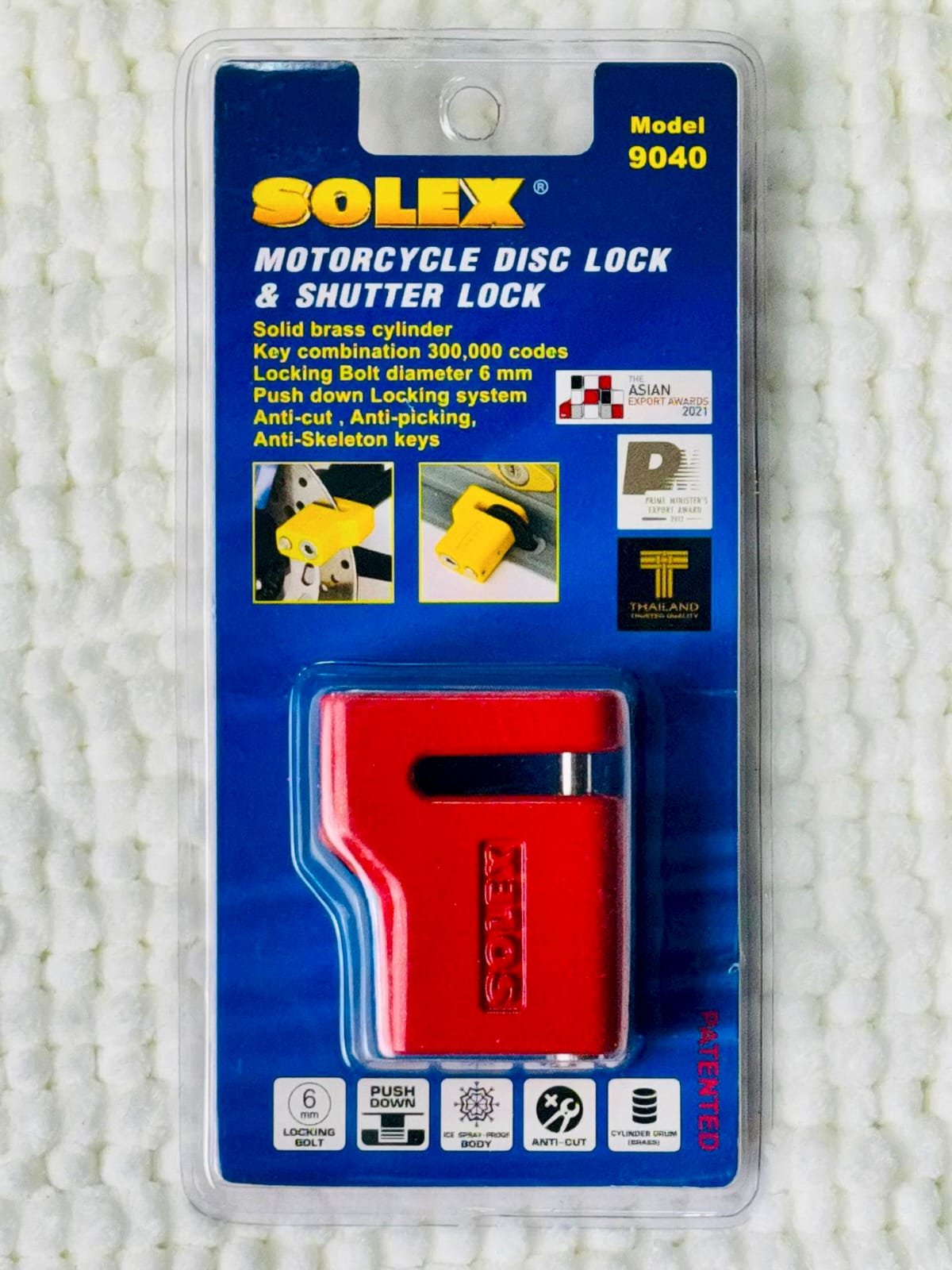 Solex 9040 Motorcycle Disc Lock & Shutter Lock