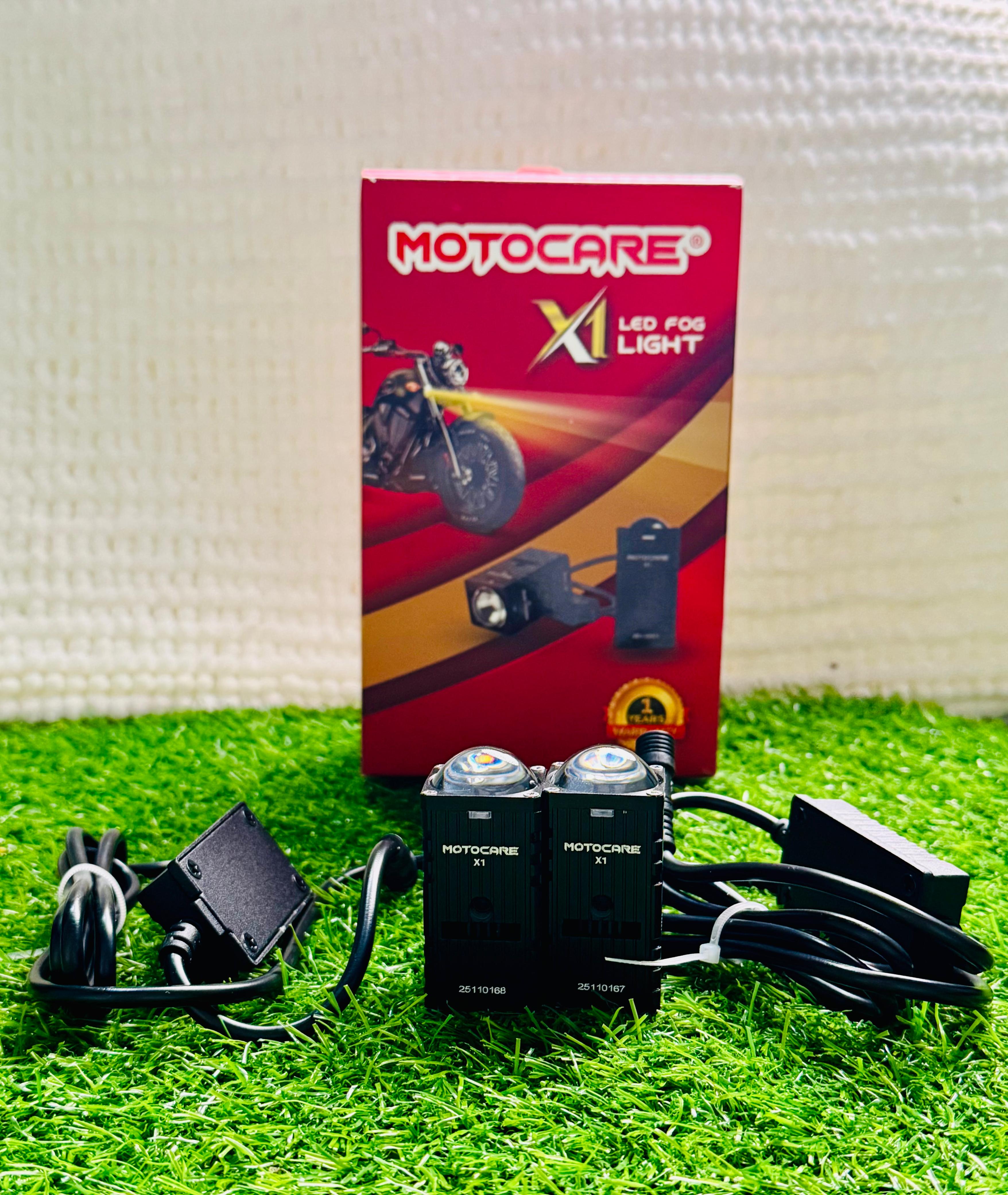 Motocare X1 LED Fog Light angle 2