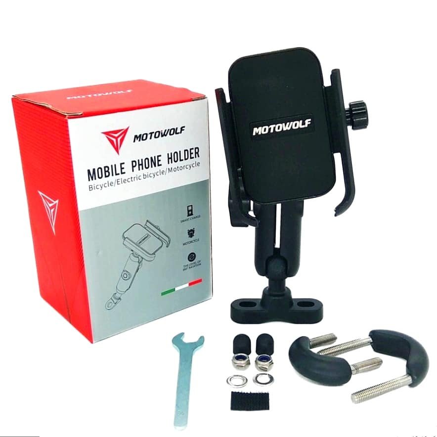 Motowolf Mobile Phone Holder – Pipe Handlebar Mount