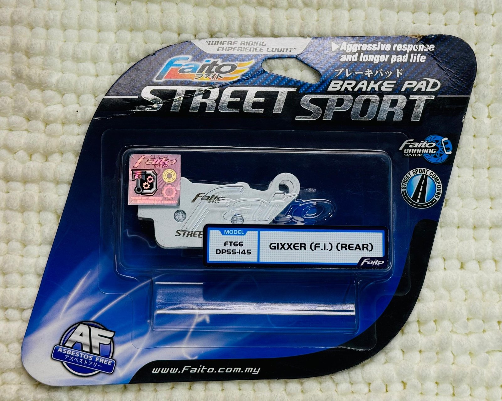 Faito Street Sport Rear Brake Pad for Suzuki Gixxer FI