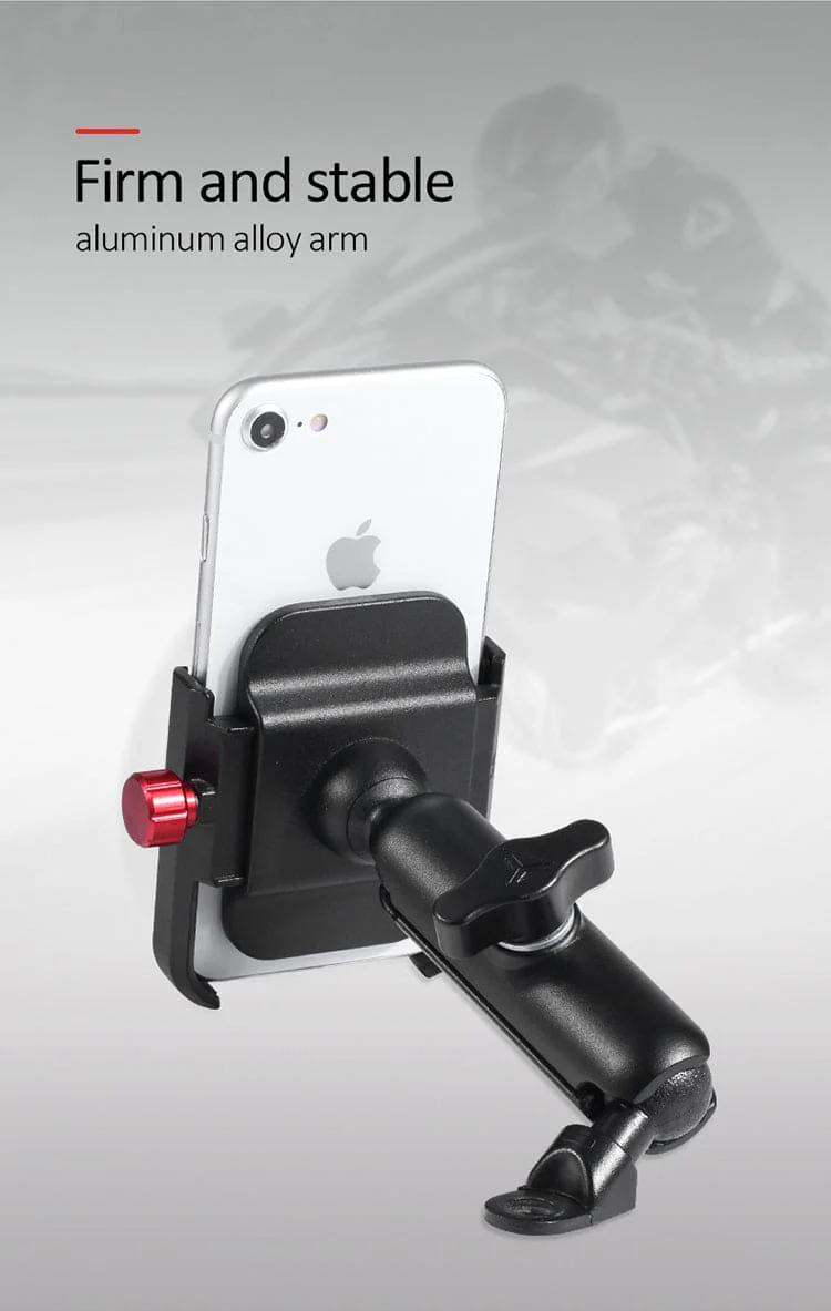 Motowolf Mobile Phone Holder – Clip Handlebar angle 2