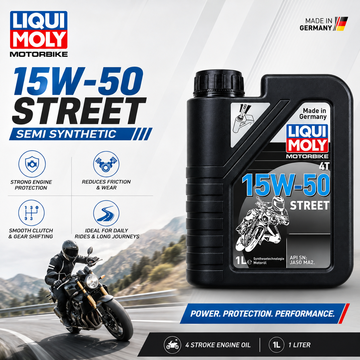 LIQUI MOLY 15W-50 Street Semi Synthetic angle 3