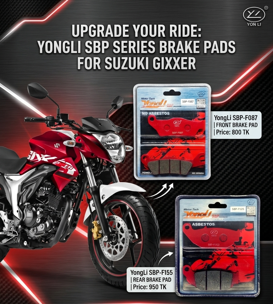 YongLi Brake Pad for Suzuki Gixxer Old Model – Front & Rear