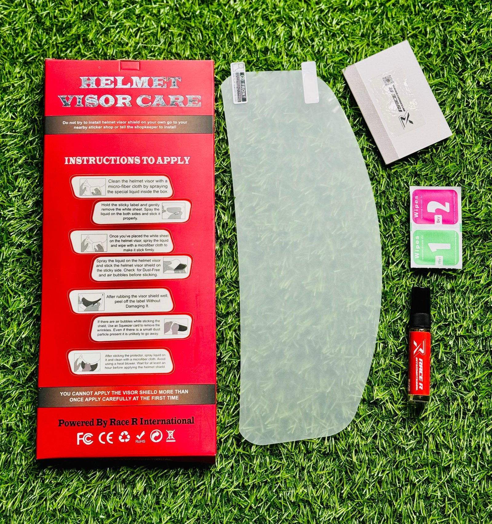 RaceR Helmet Visor Care Kit angle 2