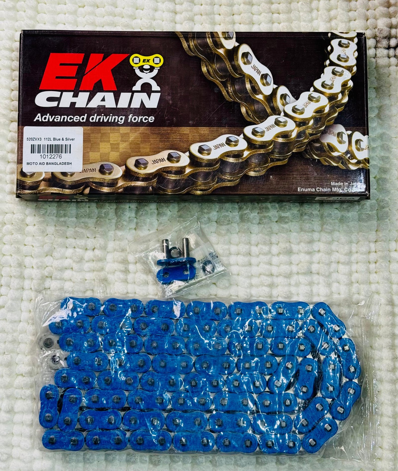 EK 520ZVX3 (112 L) Quadra-X Ring Chain Blue & Silver