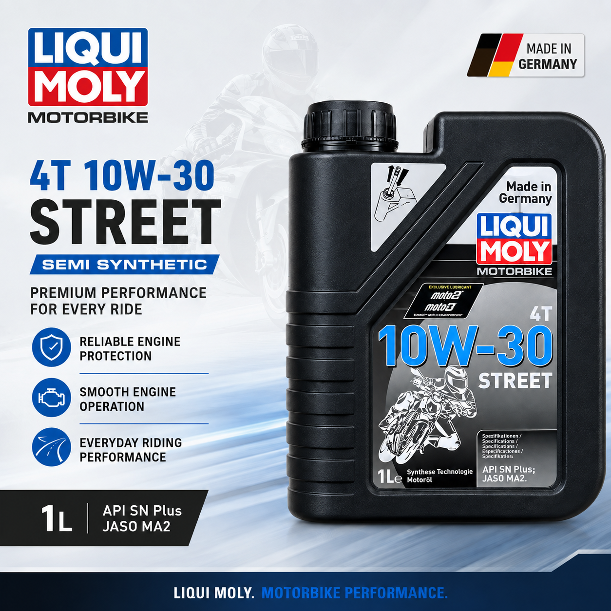 LIQUI MOLY 10W-30 Street Semi Synthetic angle 3