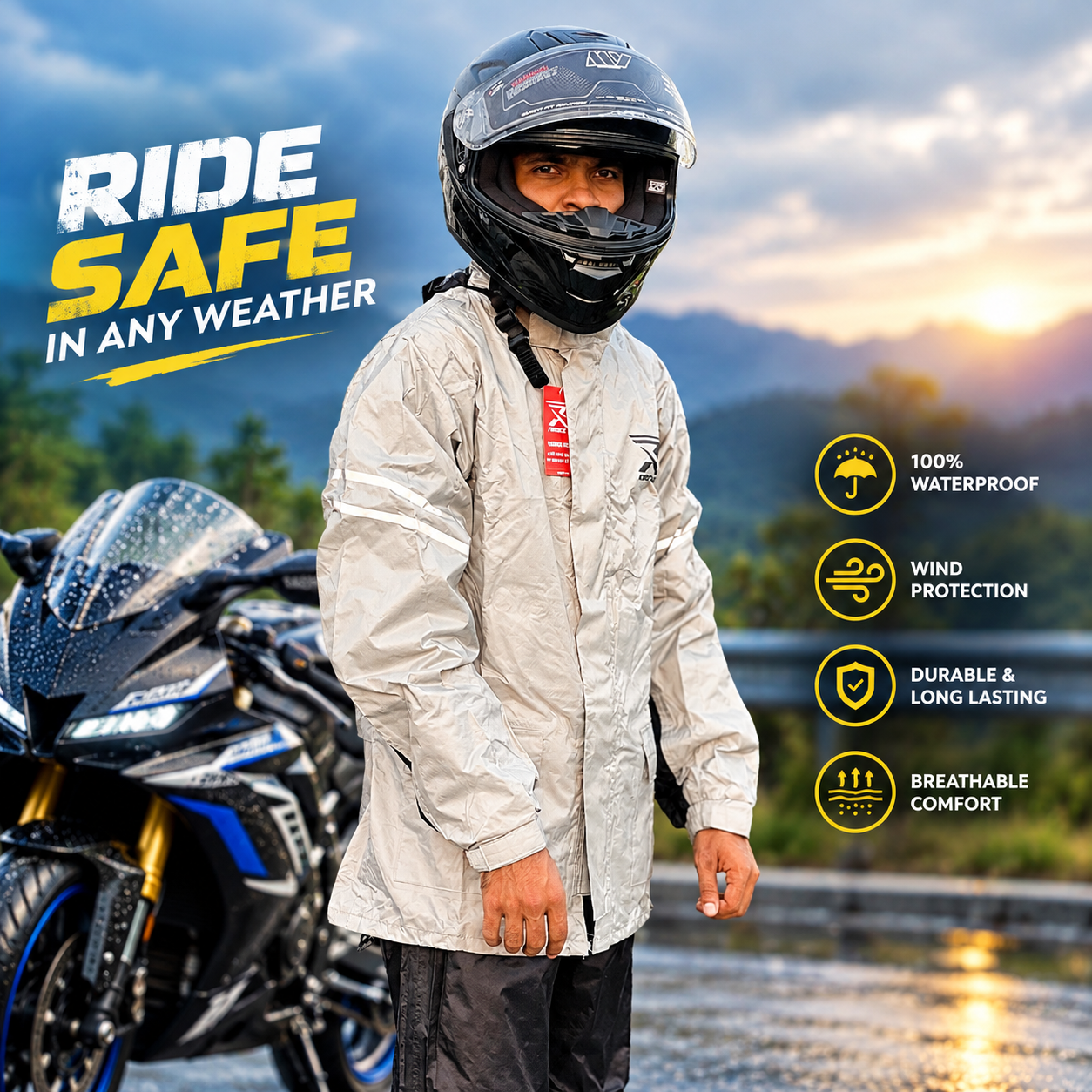 Race R Raincoat angle 3