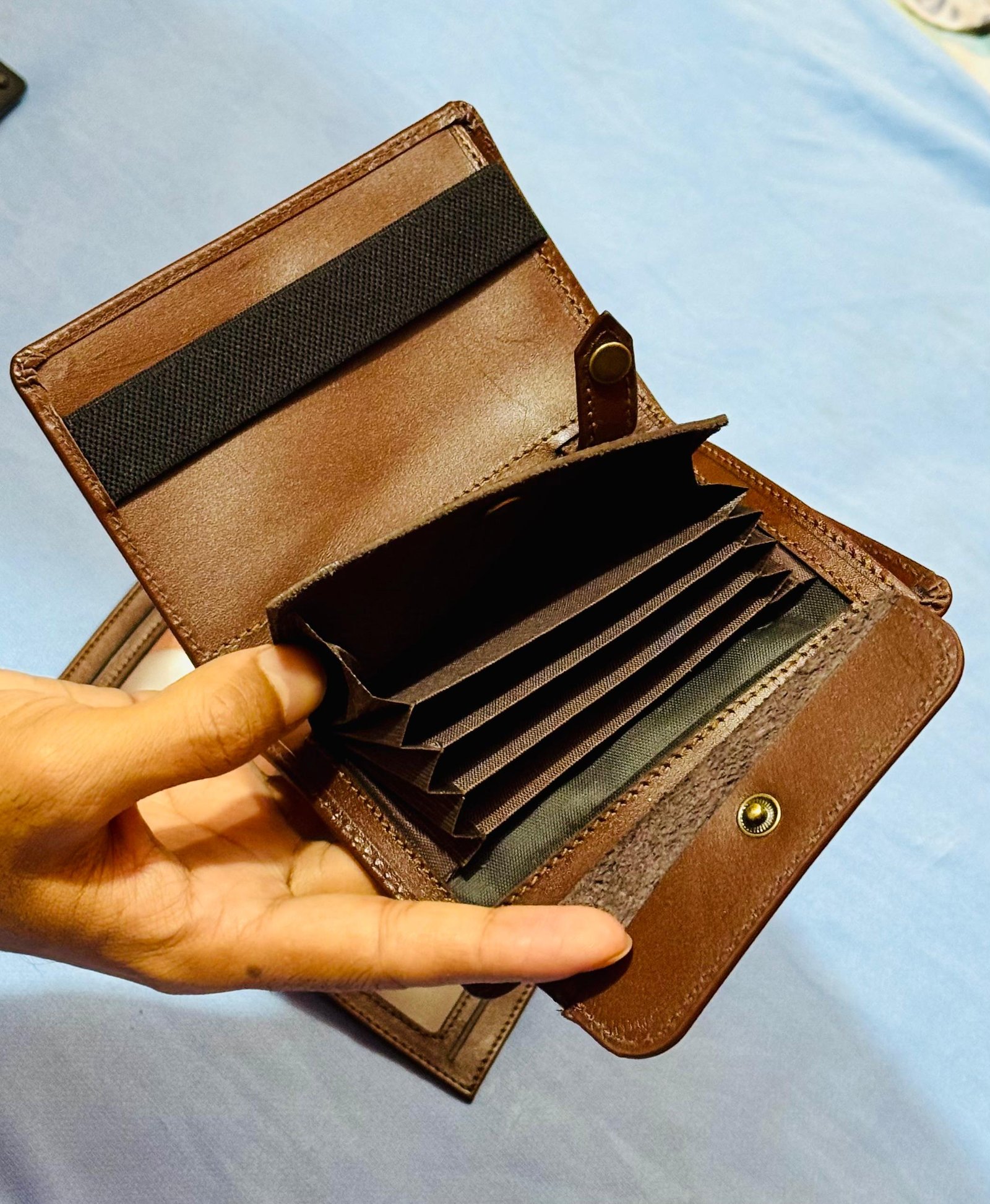 Genuine Leather Bikers Wallet angle 4
