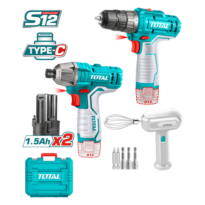 TOTAL TOSLI240205 Cordless 3-Pcs Combo Kit