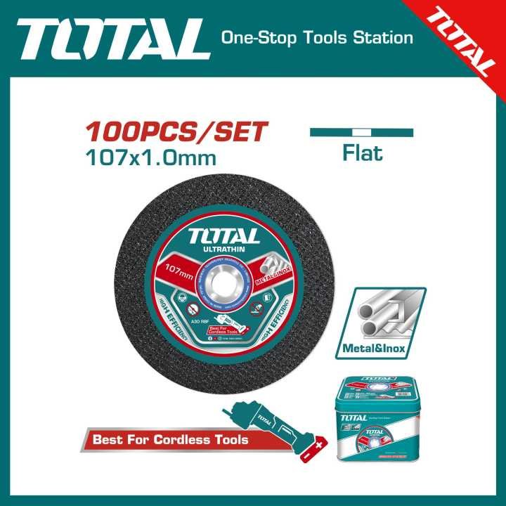Total TAC210107100 107mm Abrasive Metal Cutting Disc Set 100pcs