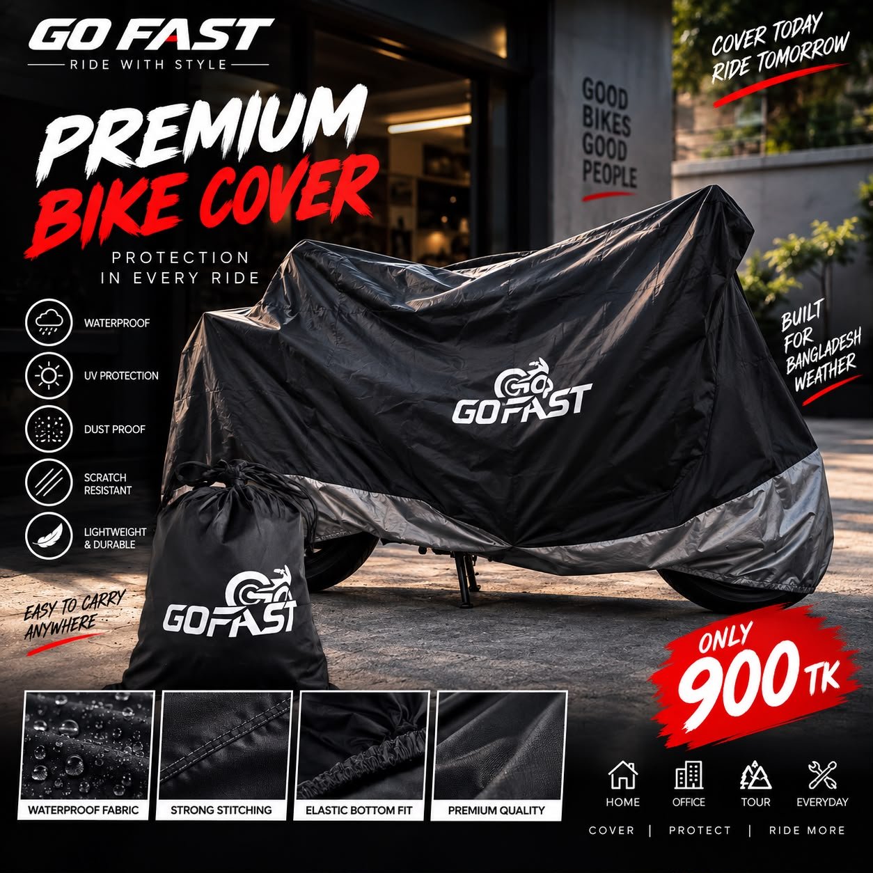 GOFAST Premium Bike Cover