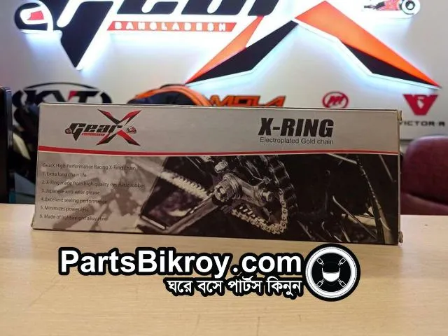 GearX X Ring Racing Motorcycle Chain Gold