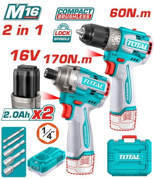 Total TOSLI240968 Cordless 2 pcs combo kit