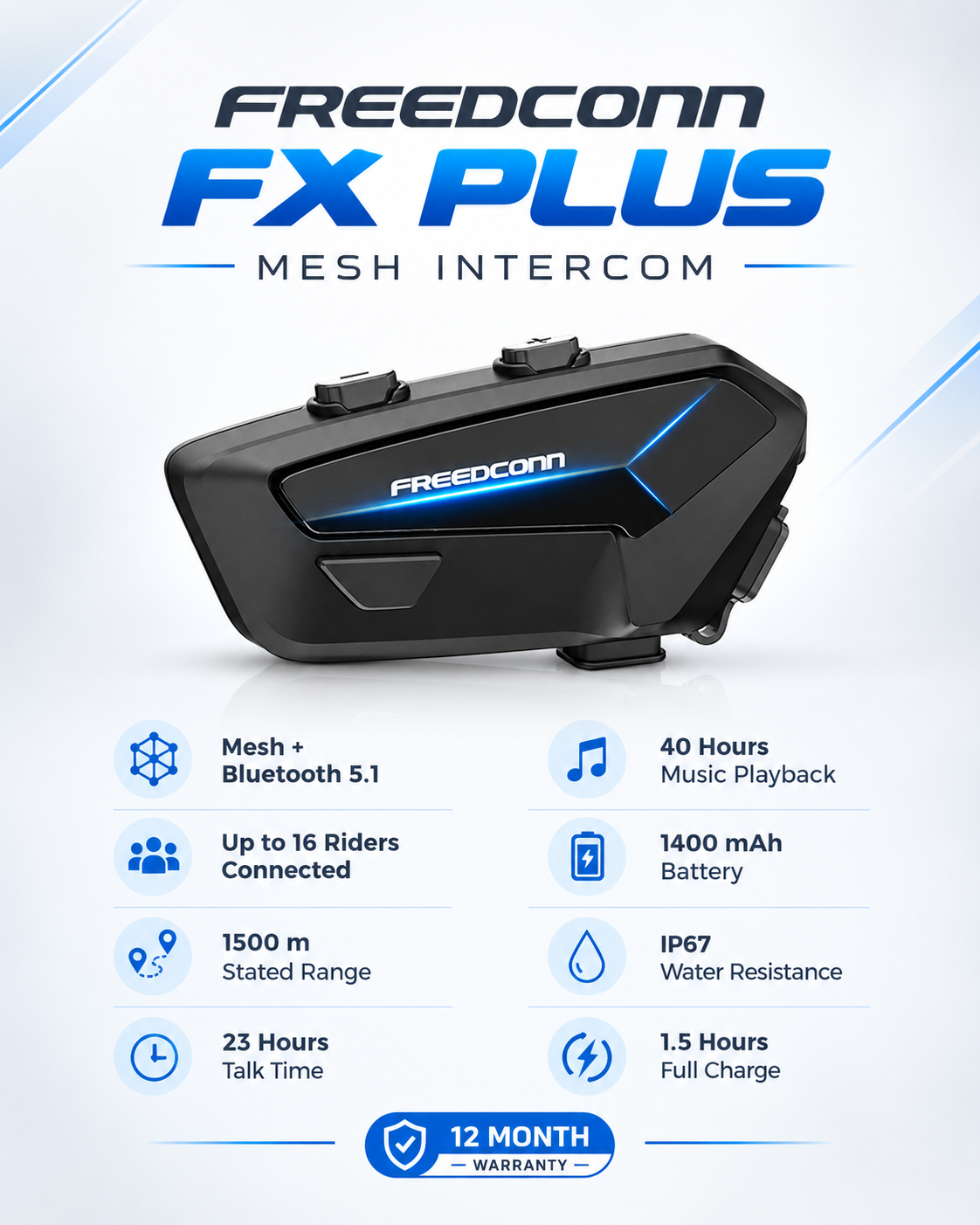 FreedConn FX Plus Mesh Intercom