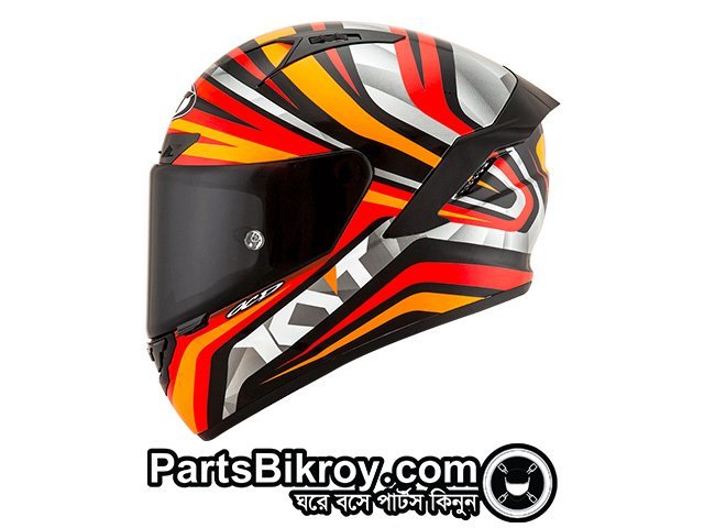 KYT NX Race Carbon Mood Red Fluo