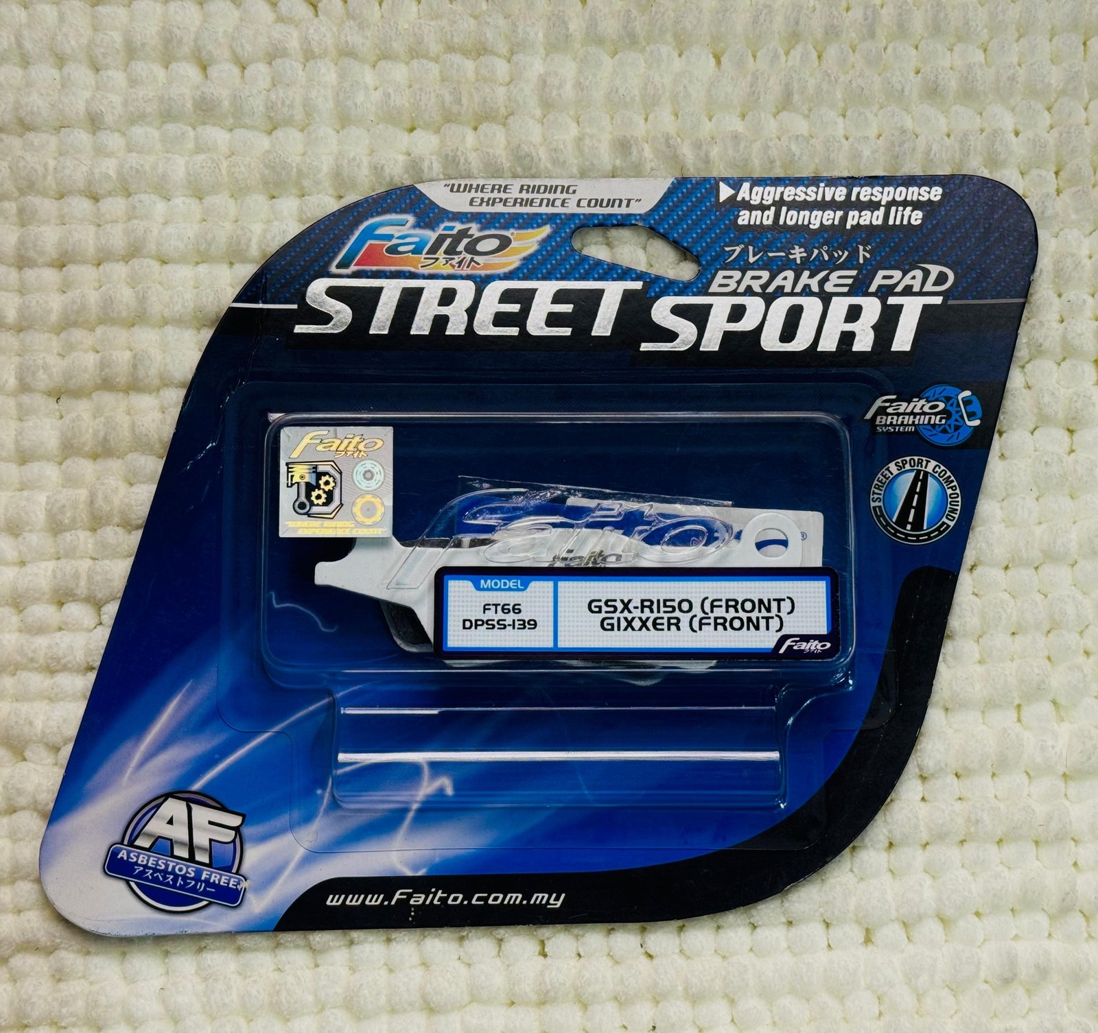 Faito Street Sport Front Brake Pad for Suzuki GSX-R150 & Gixxer