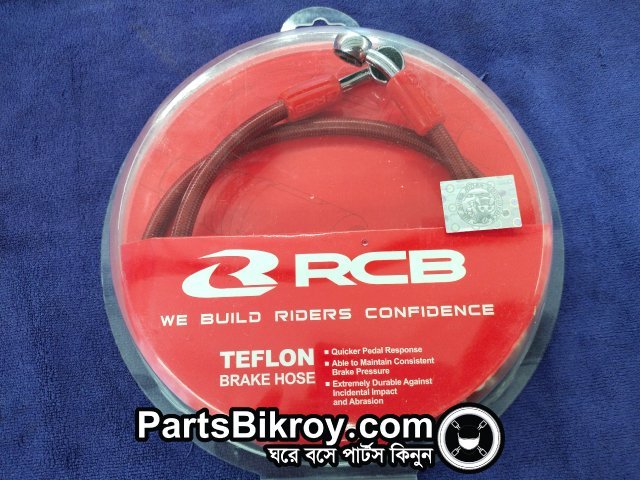 RCB Teflon Break Hose Pipe 850mm Red