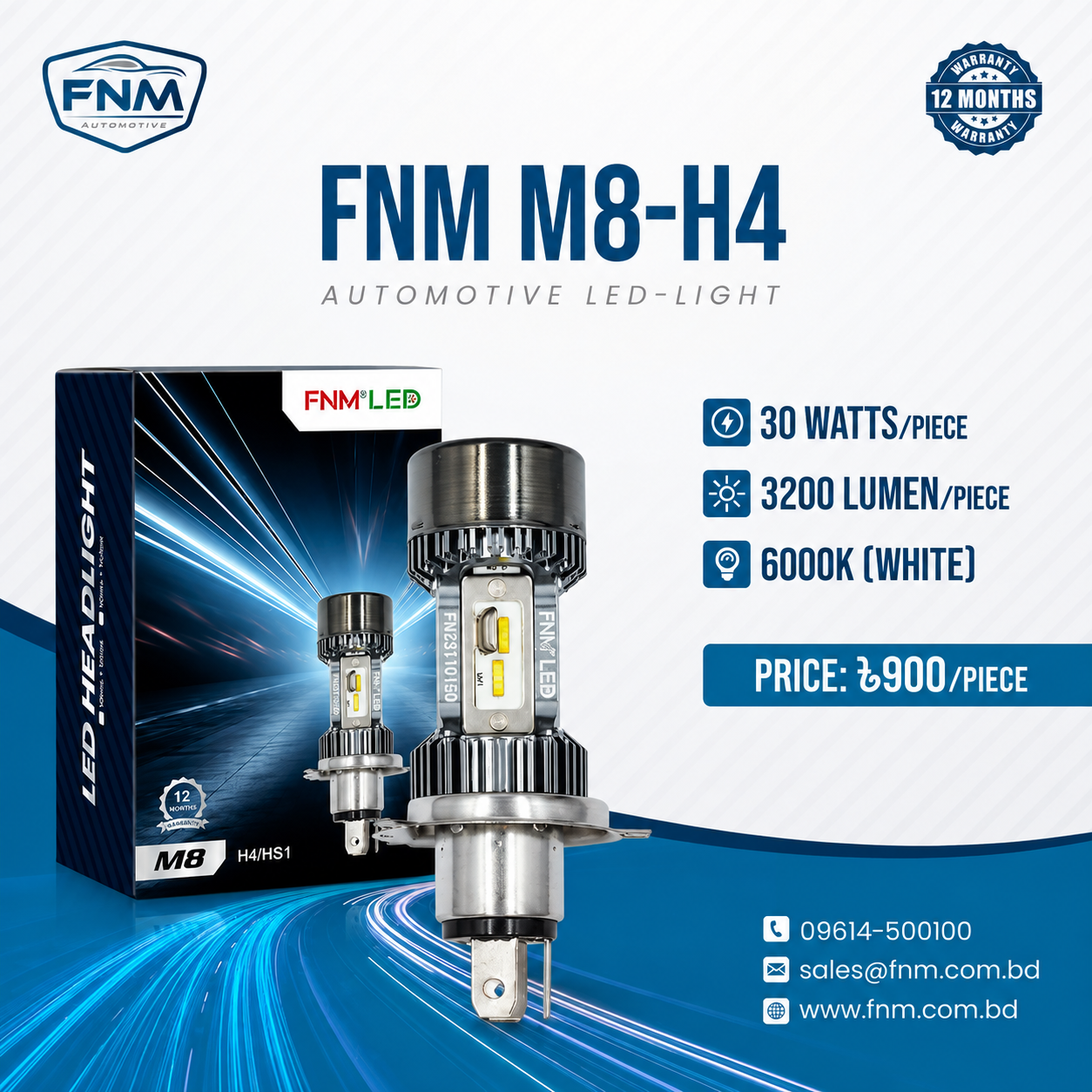 FNM M8 LED Headlight Bulb