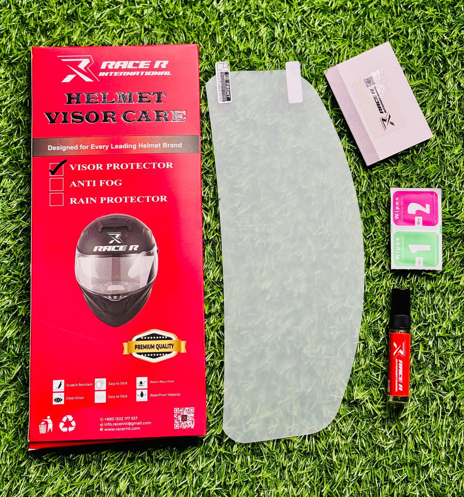 RaceR Helmet Visor Care Kit