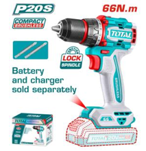 TOTAL TDLI206681 20V Compact Brushless Cordless Drill
