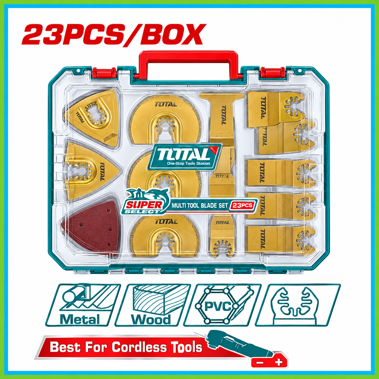 Total TAKTMT2301 23Pcs Multi Tool Blade Set