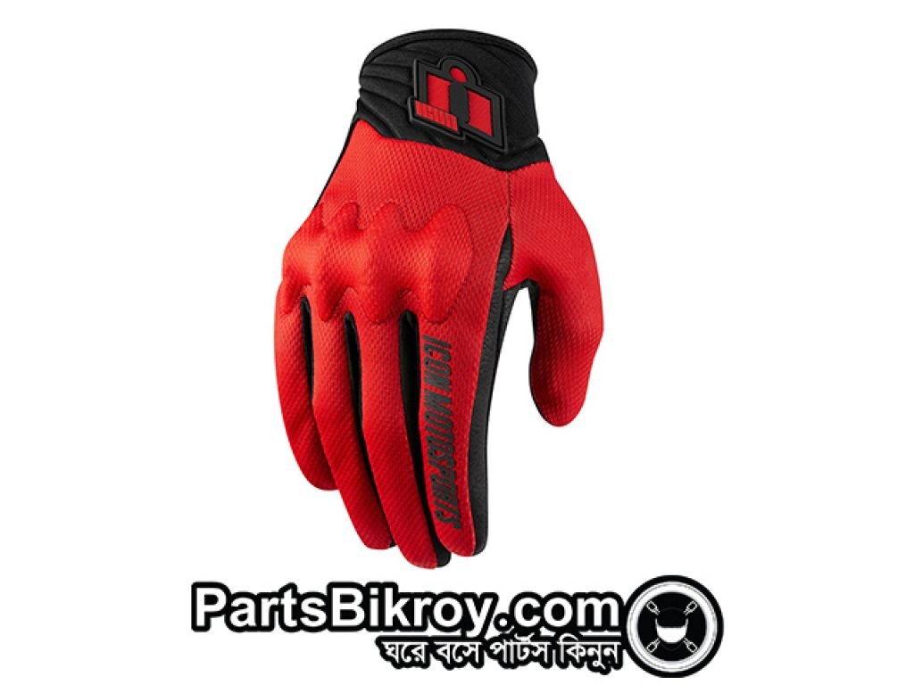 icon anthem 2ce glove red