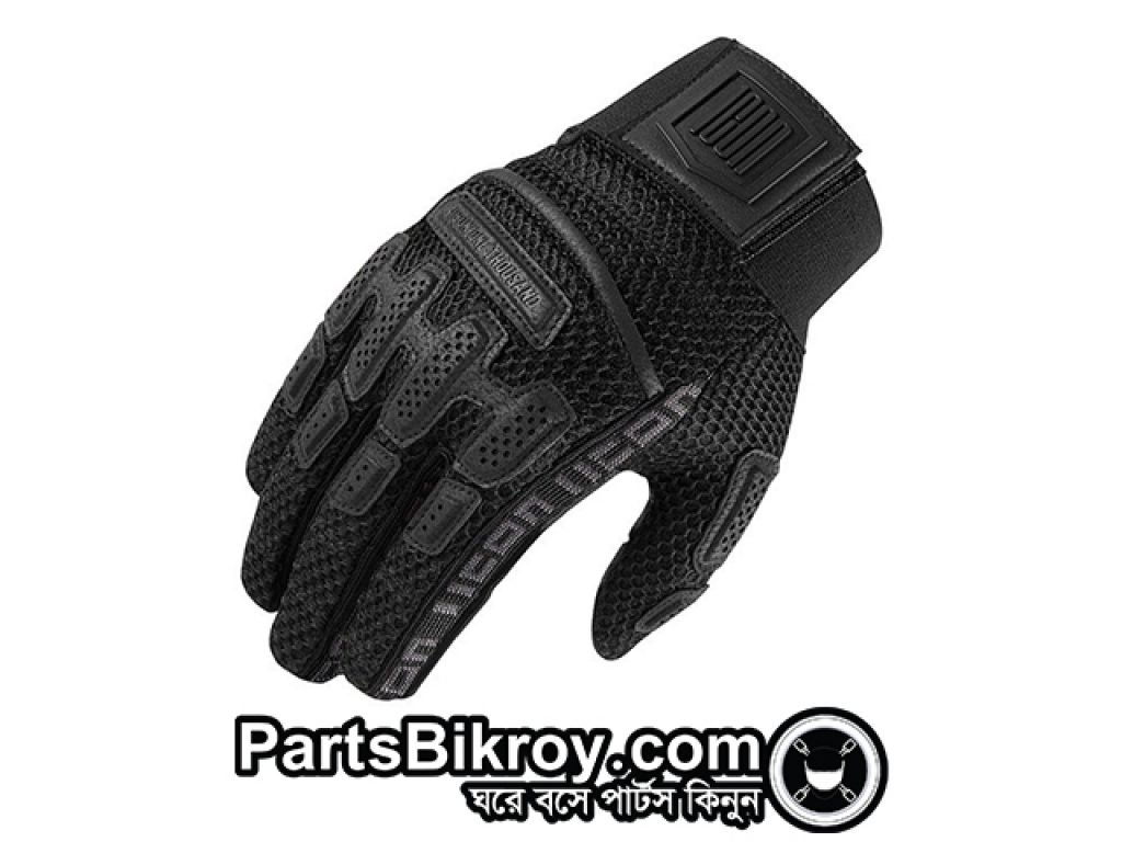 icon brigand black ce riding gloves