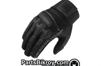 icon brigand black ce riding gloves