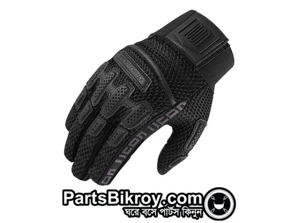 icon brigand black ce riding gloves