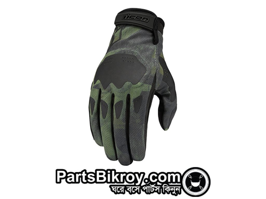 icon hooligan battlescar green riding gloves