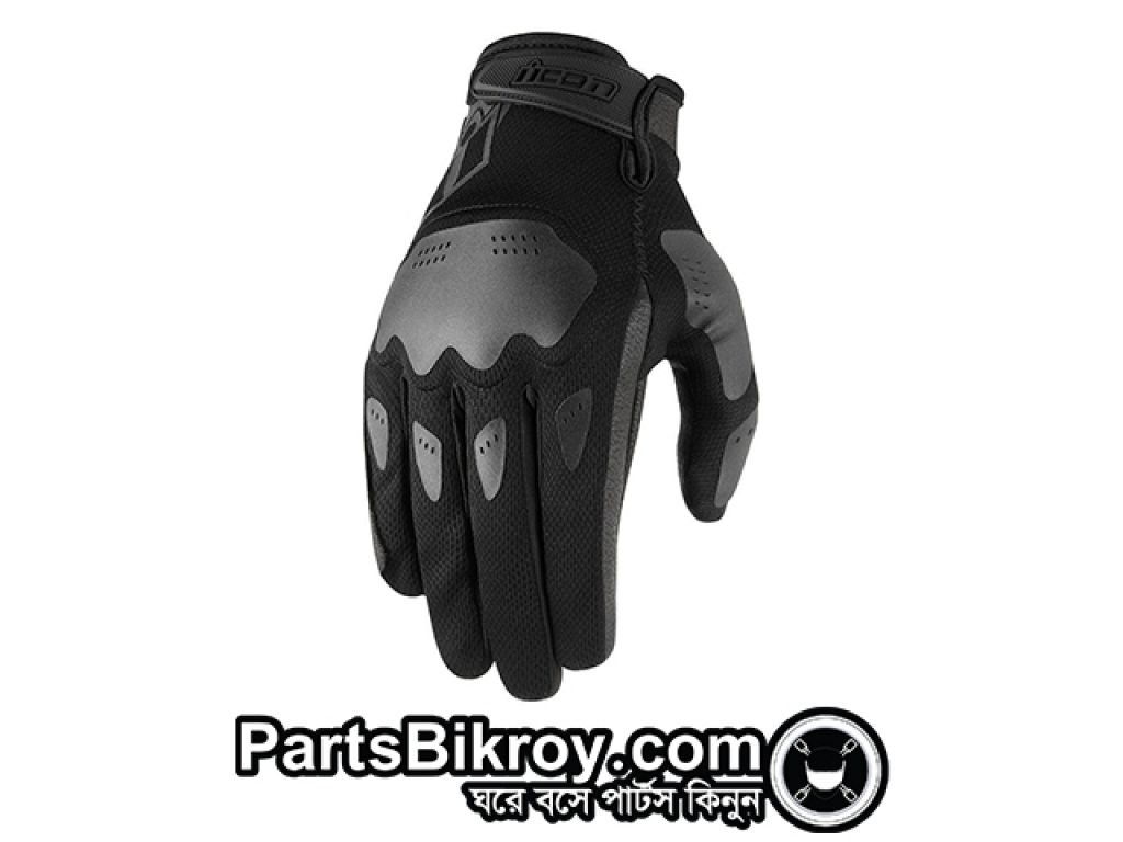 icon hooligan black riding gloves
