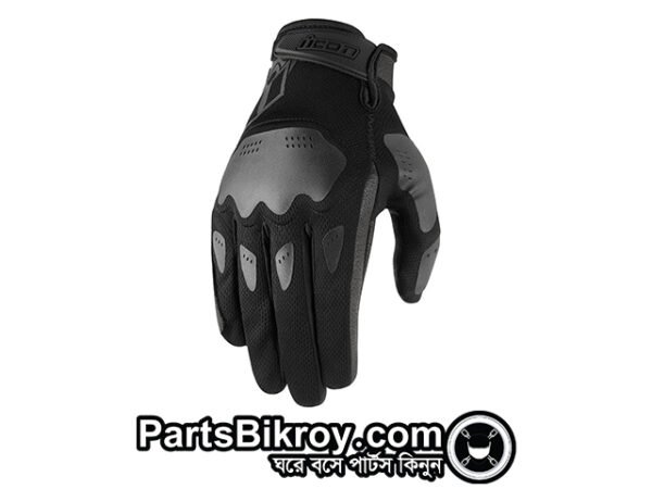 icon hooligan black riding gloves