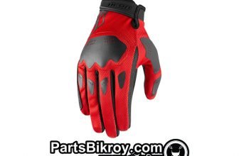 icon hooligan glove red back