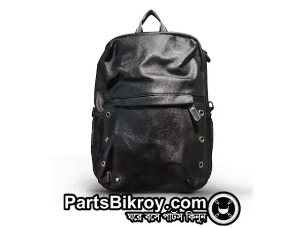 vulcan leather backpack black color