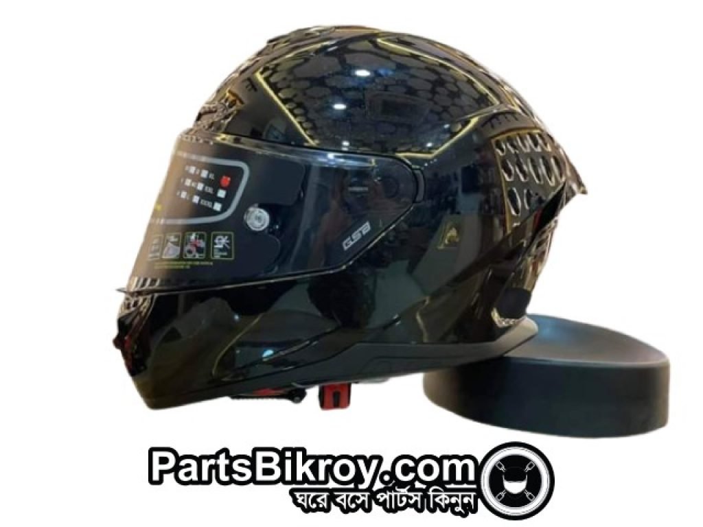 gsb s-361 gt solid black helmet