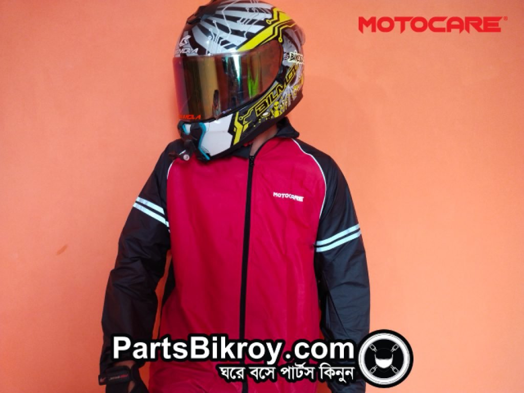 motocare winbreaker black red