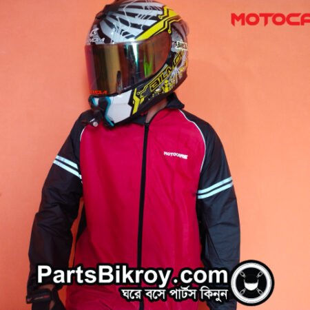 motocare winbreaker black red