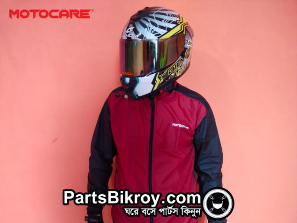 motocare winbreaker red black