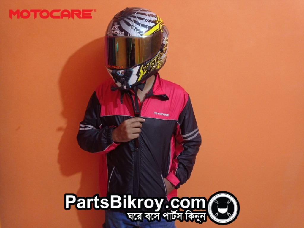 motocare winter winbreaker black red