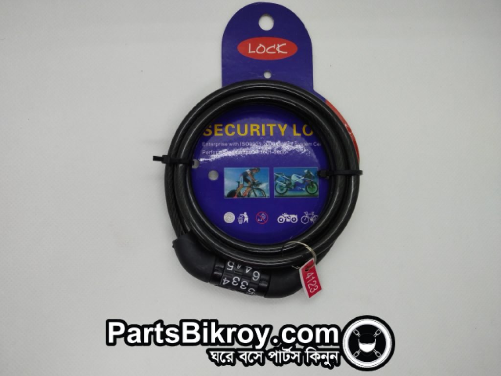 stainless steel cable lock for helmet